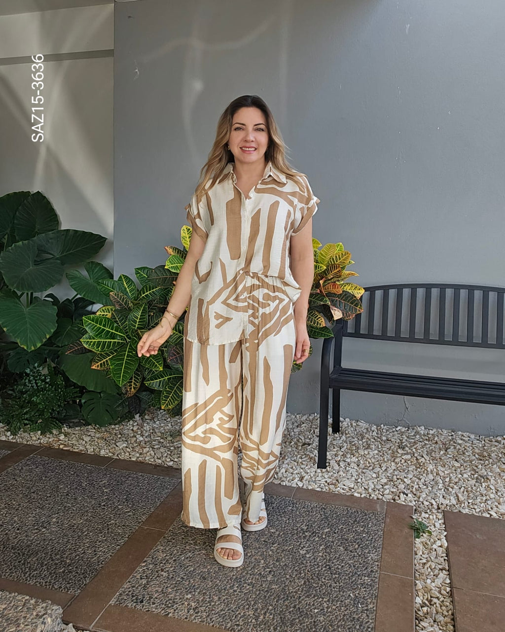 Set de blusa y pantalón wide leg O 3636
