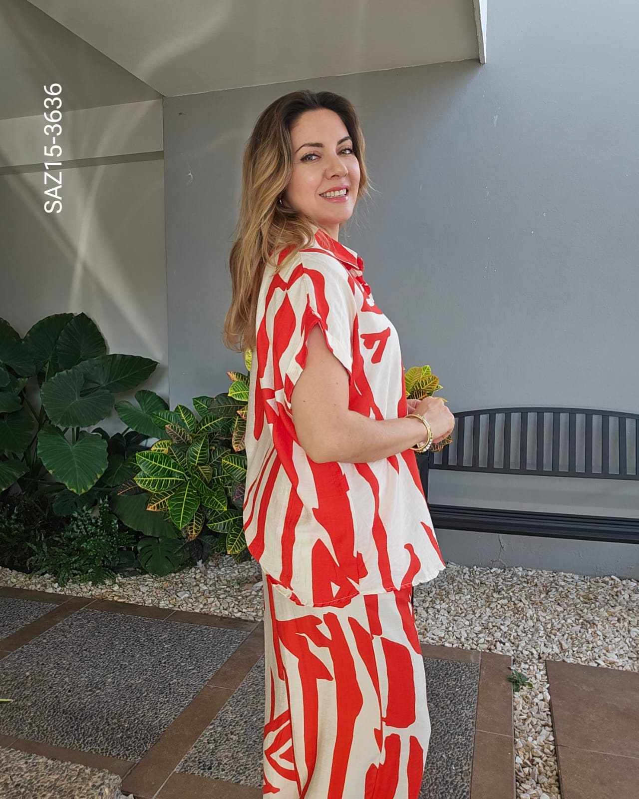 Set de blusa y pantalón wide leg O 3636