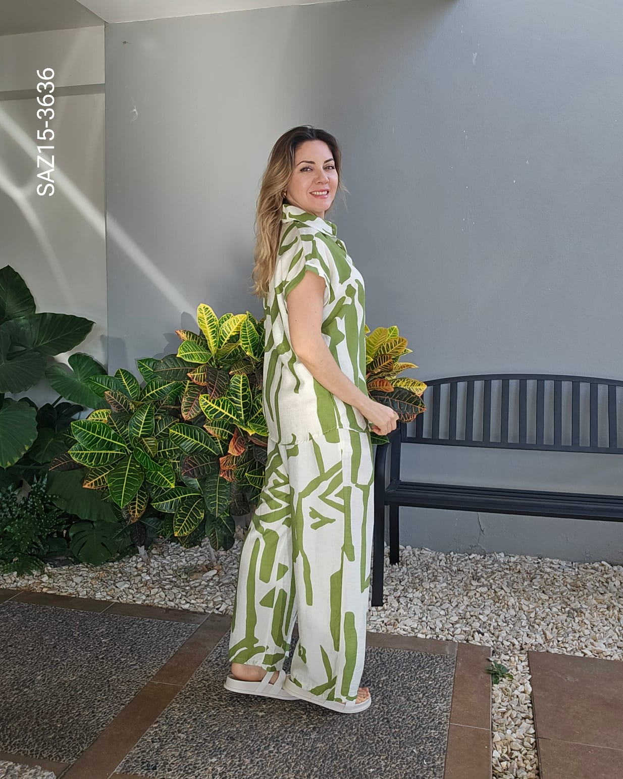 Set de blusa y pantalón wide leg O 3636