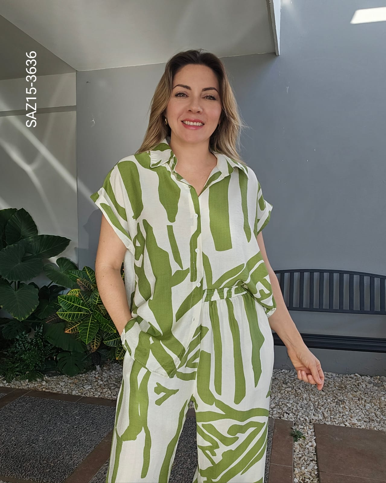 Set de blusa y pantalón wide leg O 3636