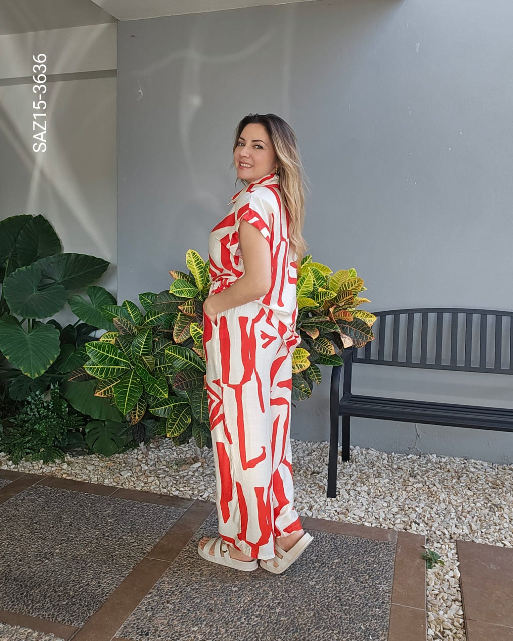 Set de blusa y pantalón wide leg O 3636