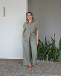 Set blusa camisera y pantalon holgado O 633