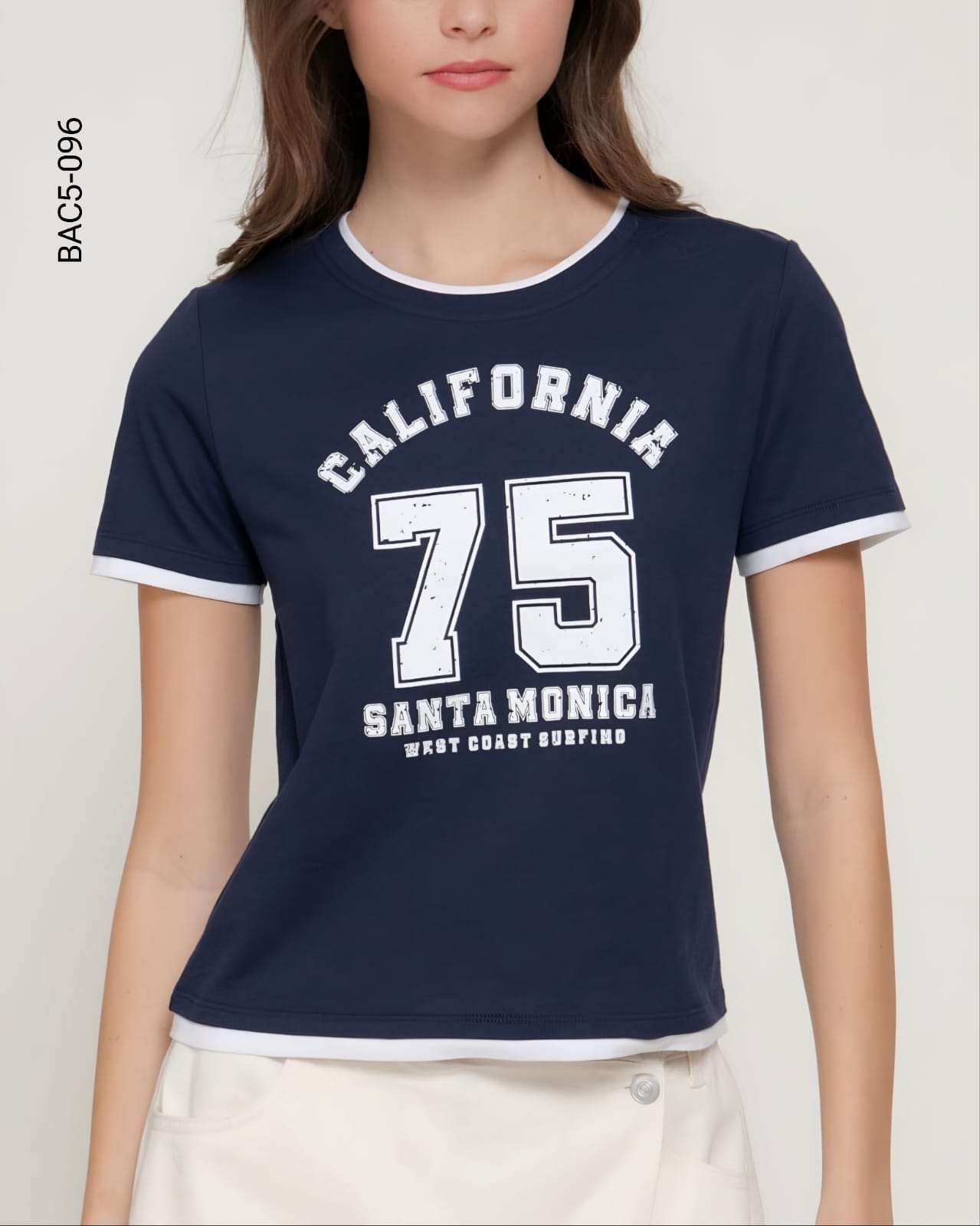 Blusa estilo varsity estampado california E 096