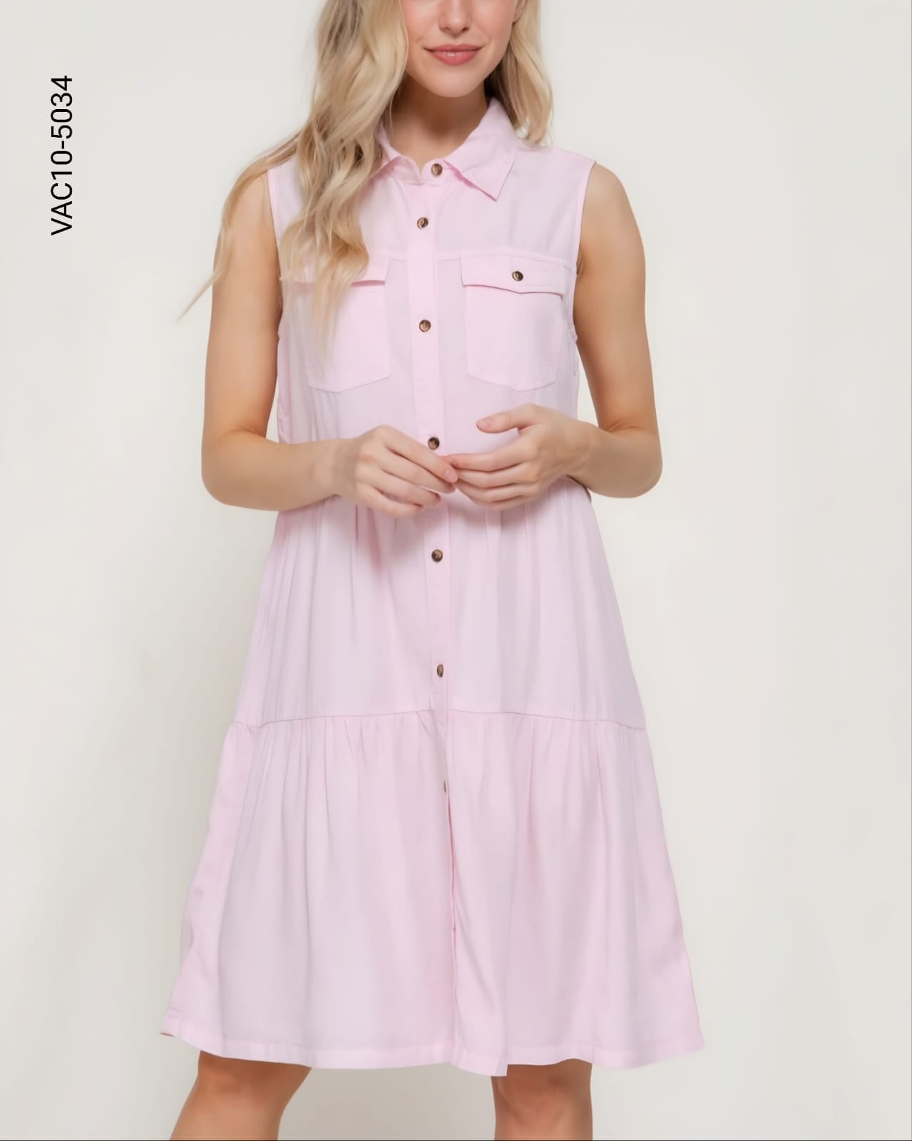 Vestido camisero corto sin mangas J 5034