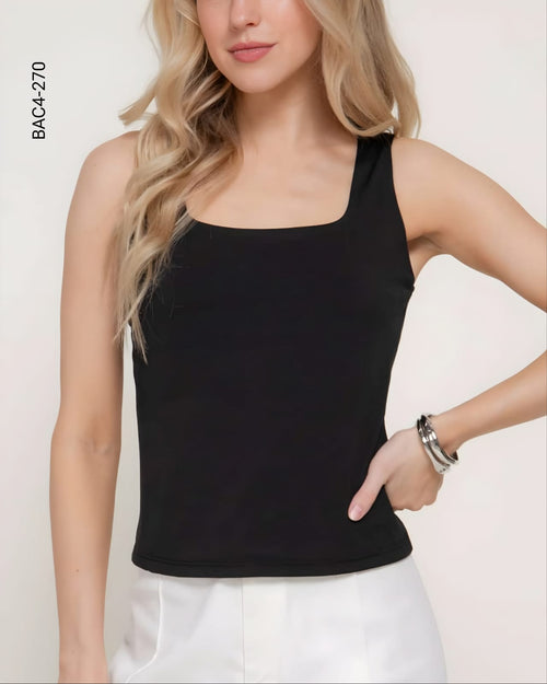 Blusa corte recto escote cuadrado D 270