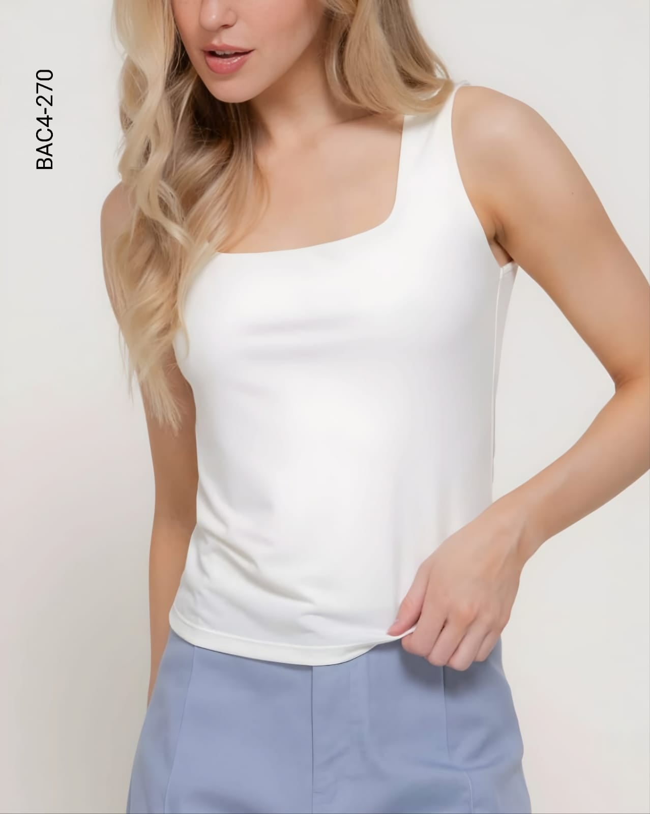 Blusa corte recto escote cuadrado D 270