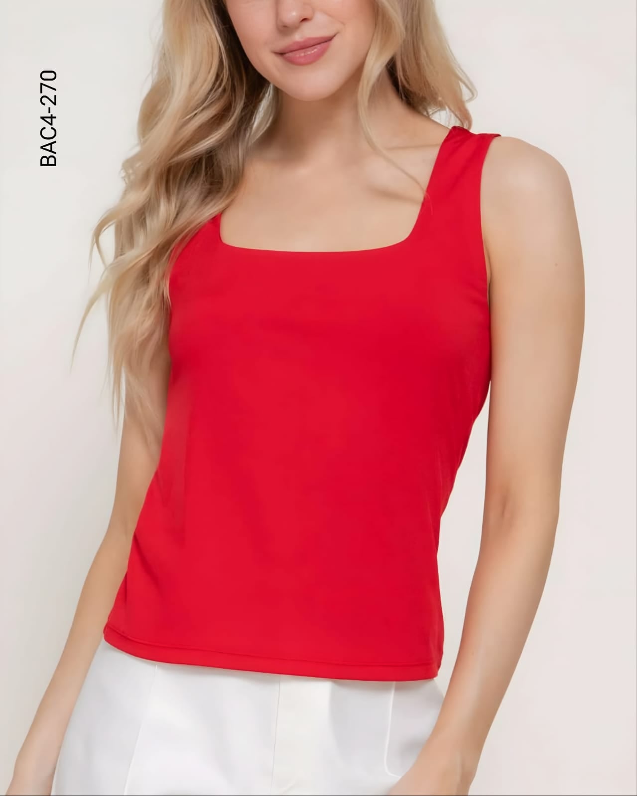 Blusa corte recto escote cuadrado D 270