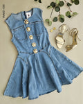 Vestido corto de mezclilla sin mangas U 530
