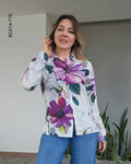Blusa camisera estampado floral  N 770