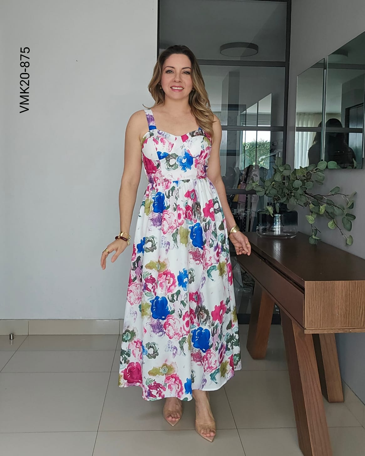 Vestido Maxi Floral T 875