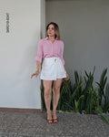 Skort short falda con detalle botoón dorado J 8347