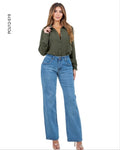 Pantalón de mezclilla wide leg L 519