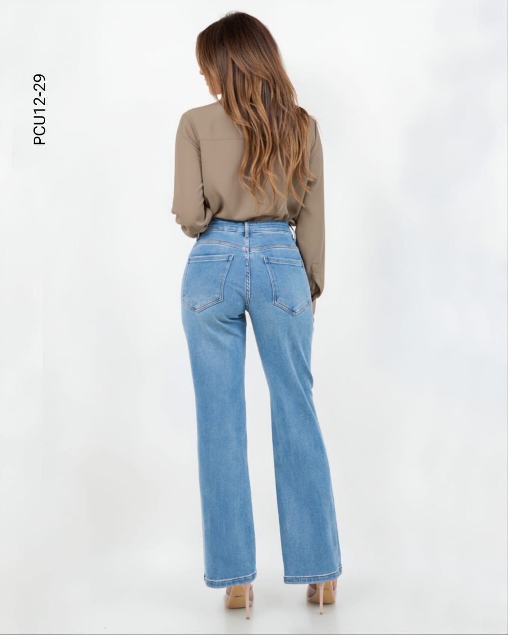 Jeans Wide Leg de Tiro Alto L 29