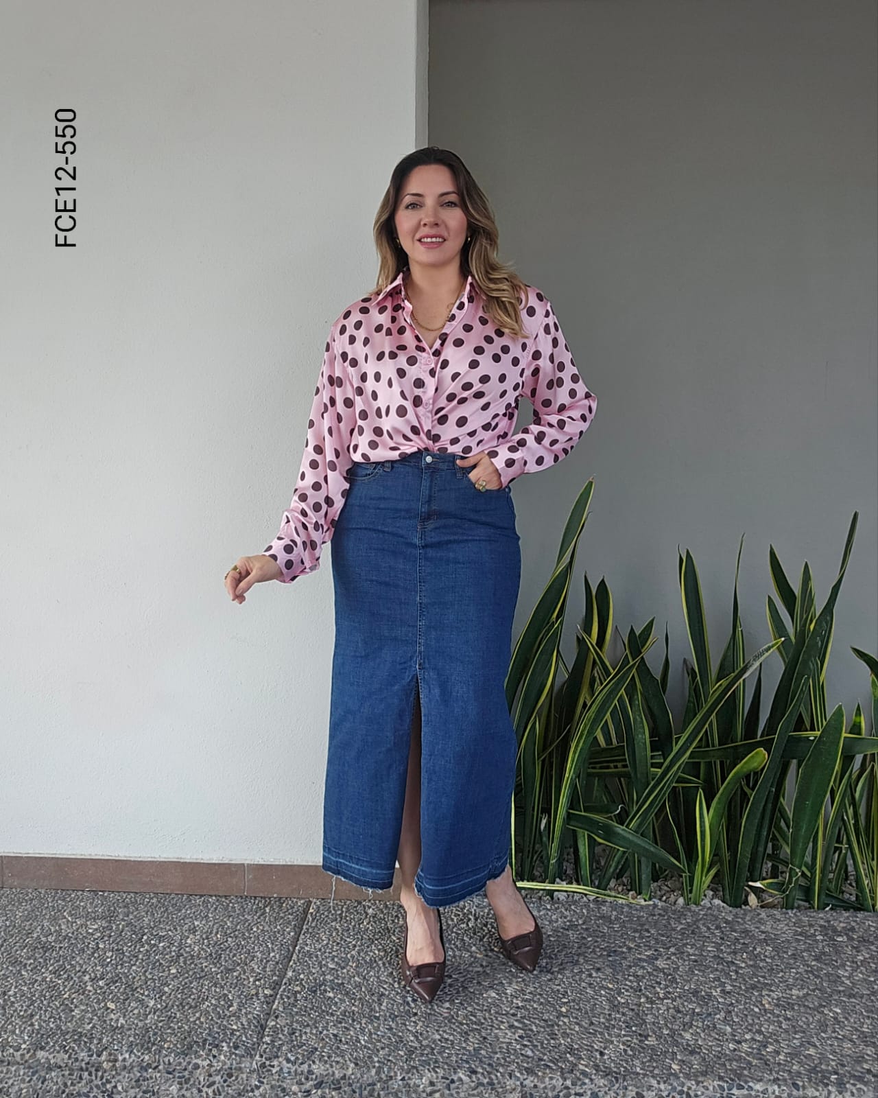 Falda maxi de mezclilla L 550