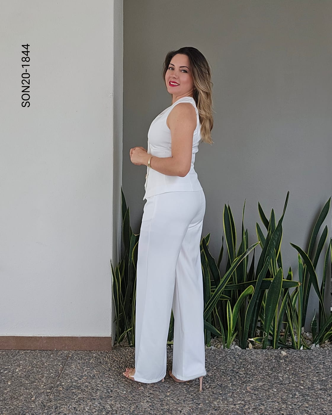 Set monocromático chaleco y pantalón T 1844