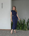 Vestido midi azul mezclilla  T 4930