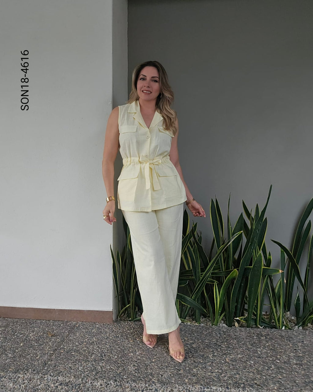 Set chaleco largo y pantalón R 4616
