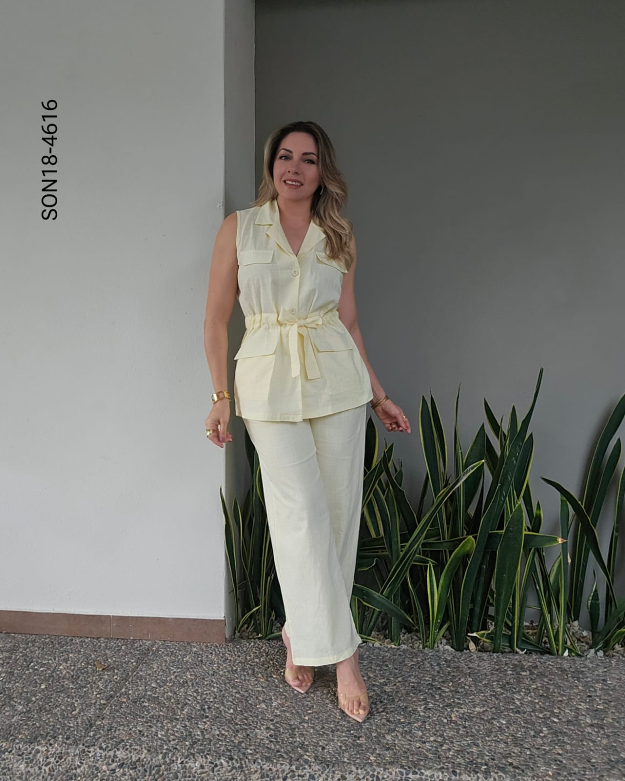 Set chaleco largo y pantalón R 4616