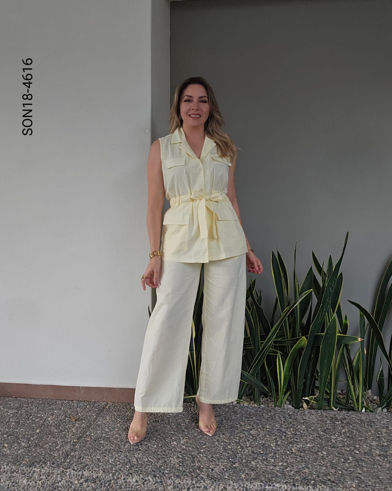 Set chaleco largo y pantalón R 4616