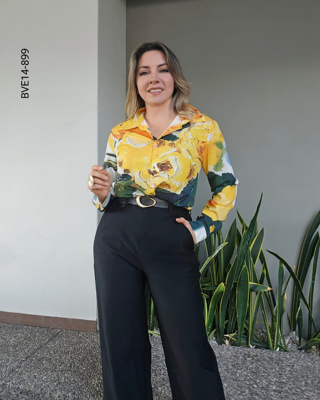 Blusa manga larga estampado floral N 899