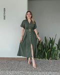 Vestido Camisero Midi con cinto S 684