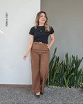 Pantalón corte recto wide leg  N 1931