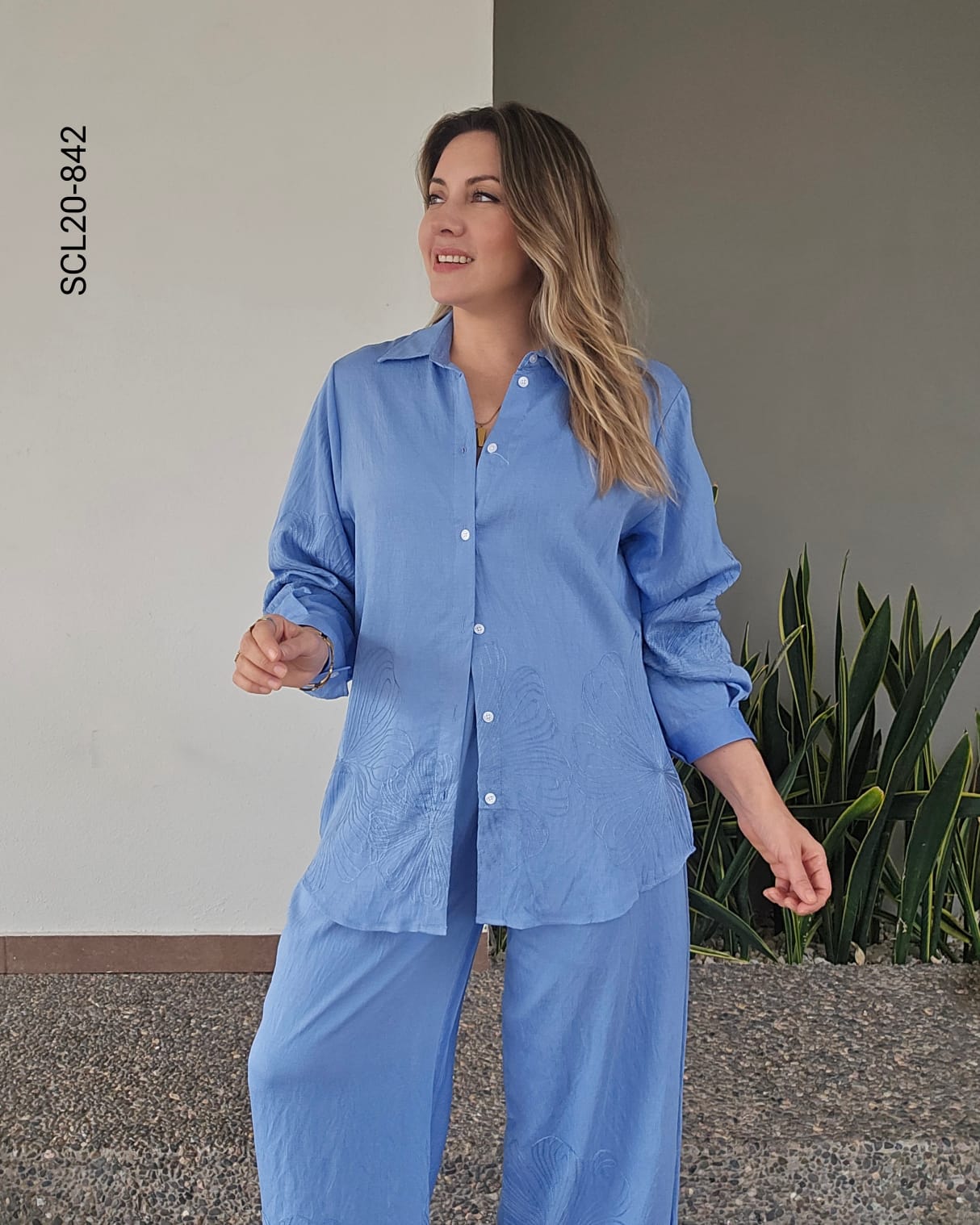 Set blusa oversize y pantalón  T 842