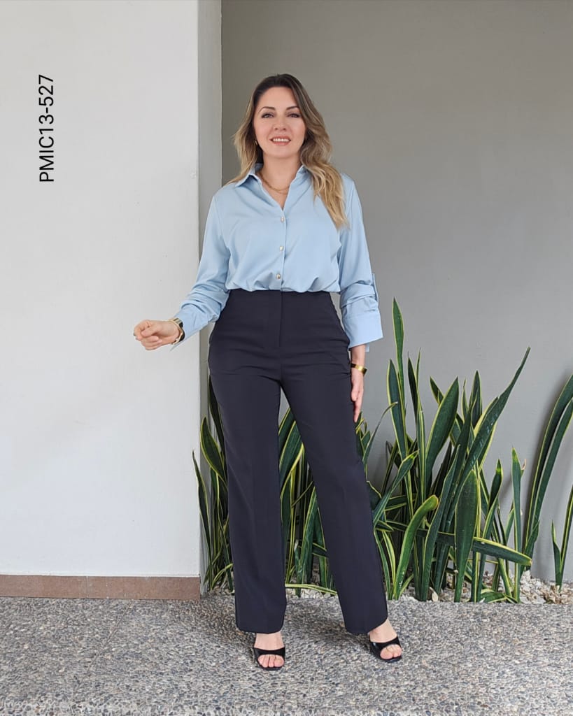 Pantalón tiro alto pinzas delanteras  M 527