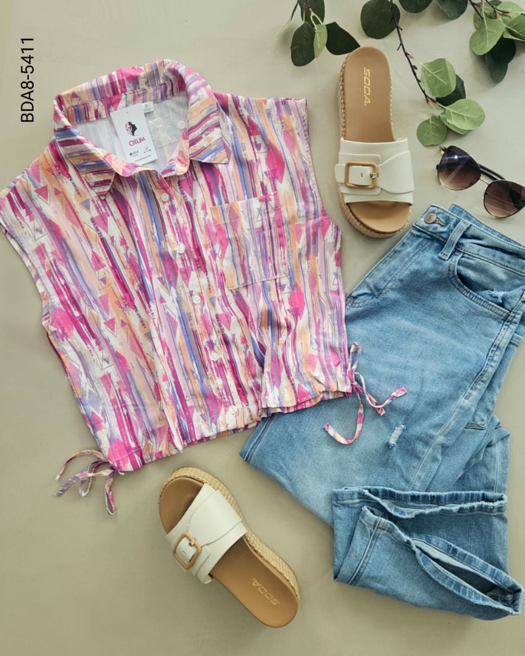 Blusa camisera sin mangas H 5411