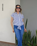 Blusa a rayas manga corta I 5436