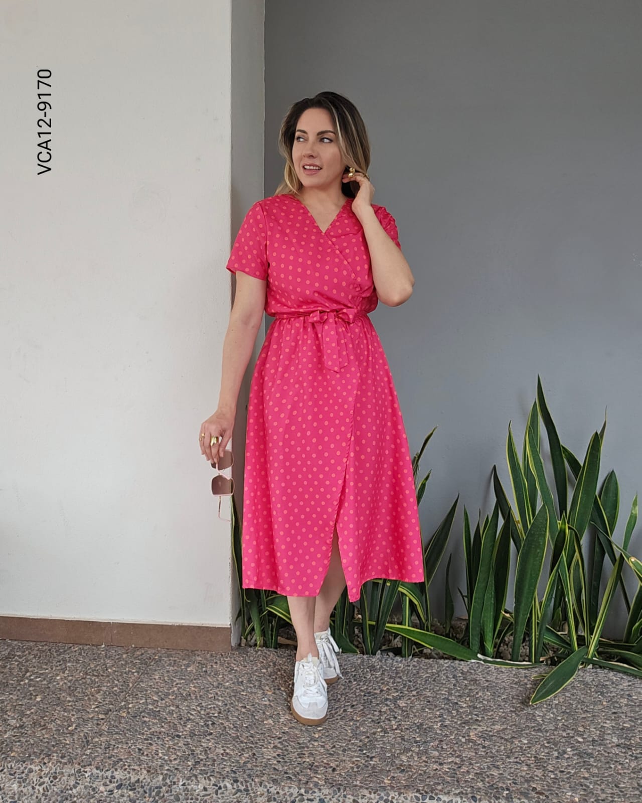 Vestido largo con lazo en la cintura L 9170