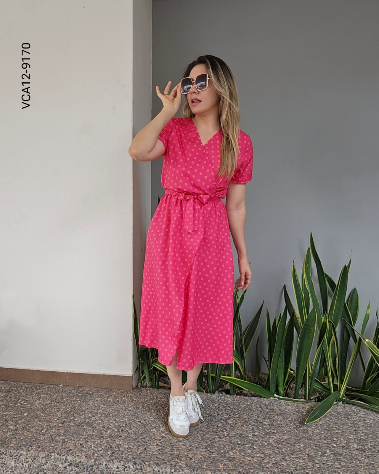 Vestido largo con lazo en la cintura L 9170