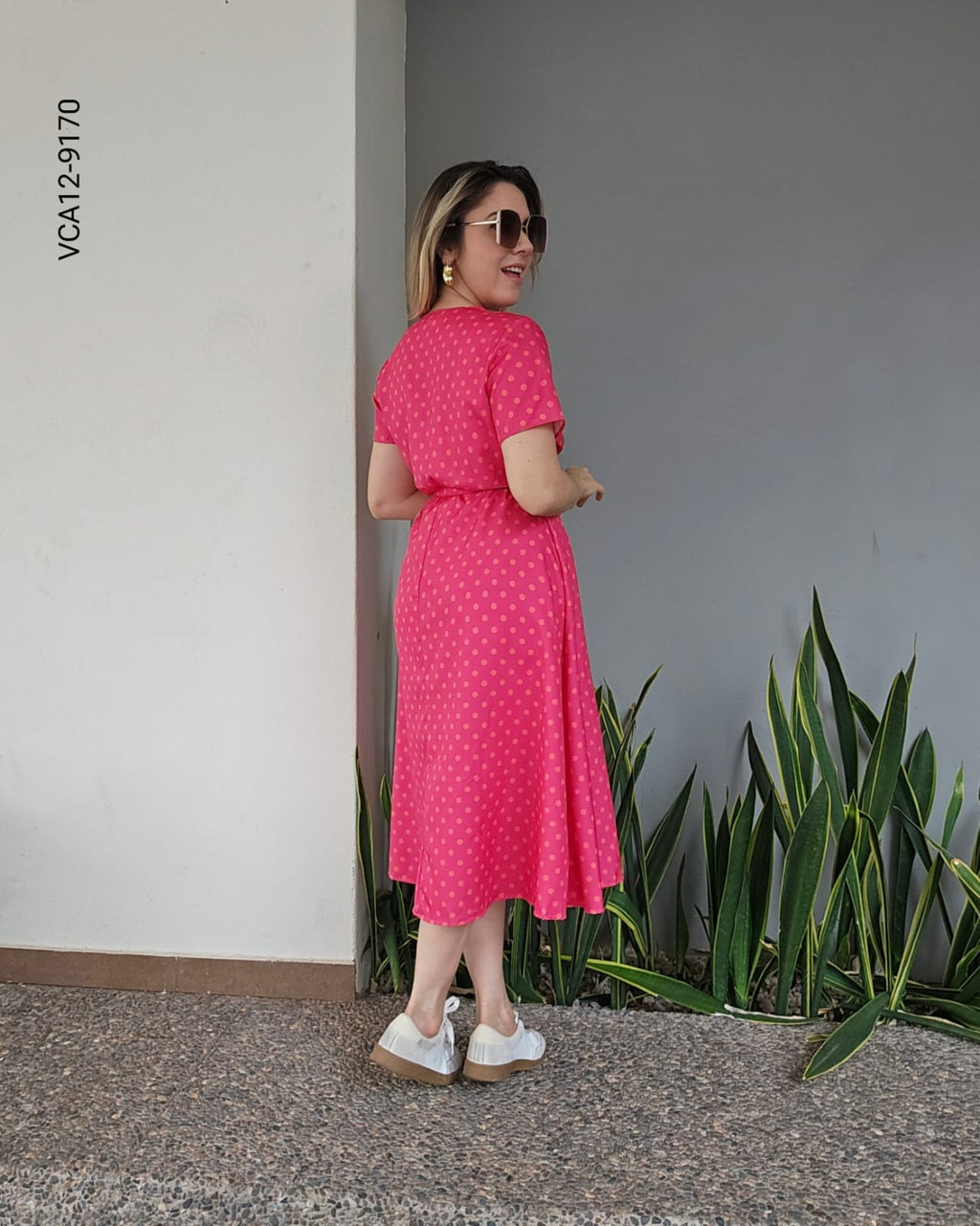 Vestido largo con lazo en la cintura L 9170