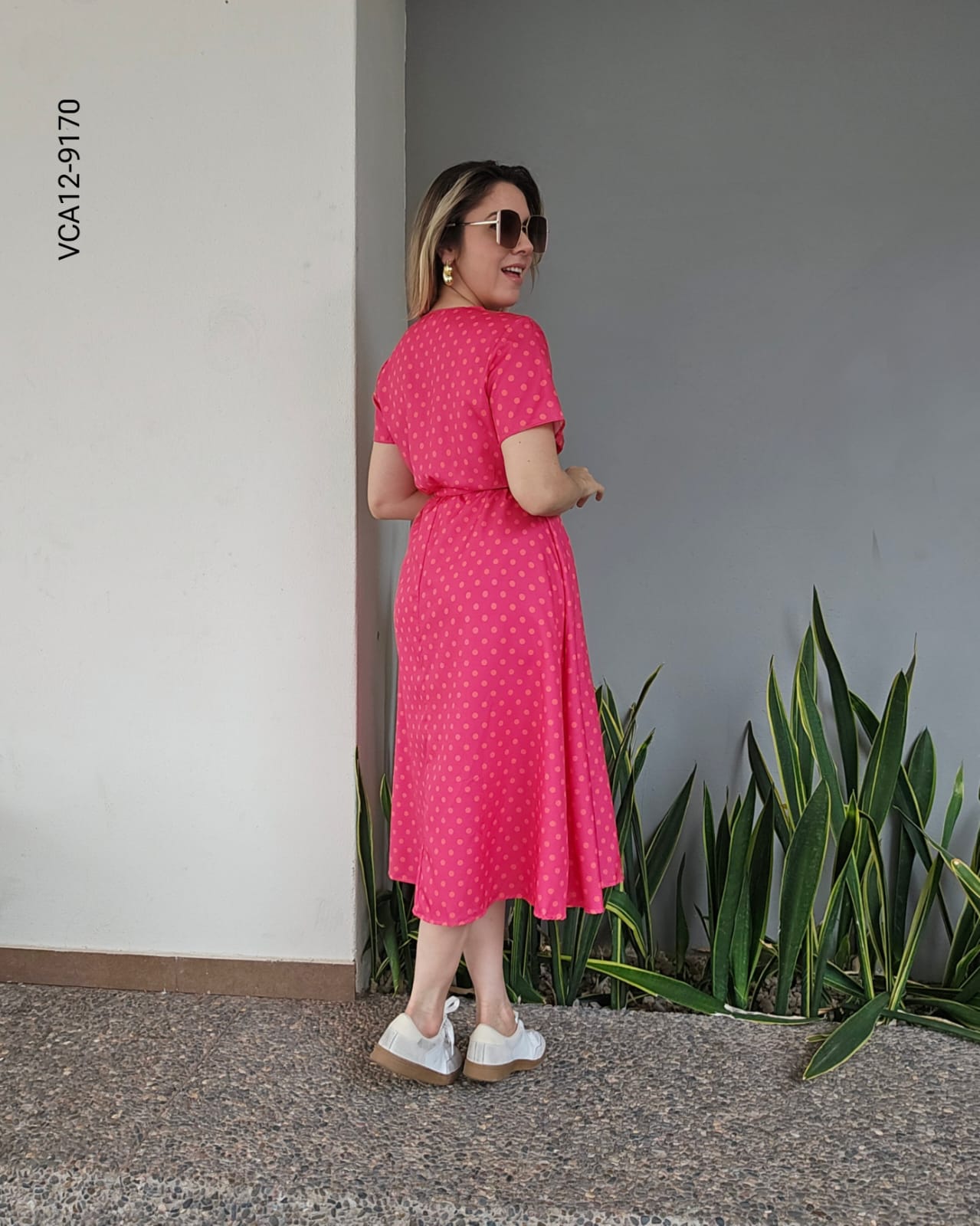 Vestido largo con lazo en la cintura L 9170