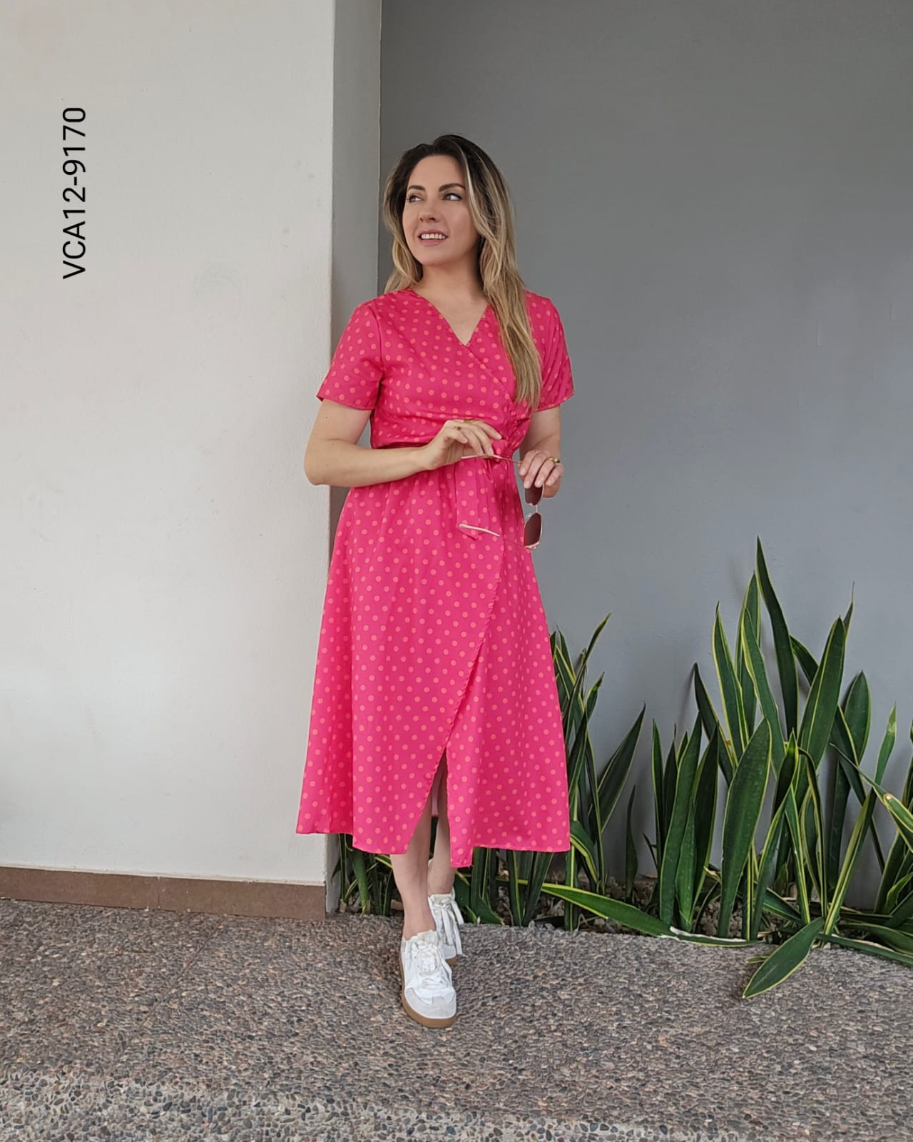 Vestido largo con lazo en la cintura L 9170