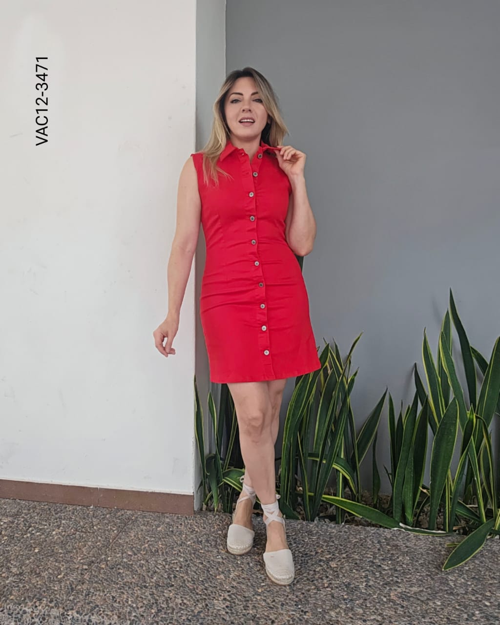 Vestido corto mezclilla con spandex L 3471