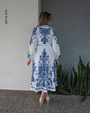 Vestido manga larga estampado M 374