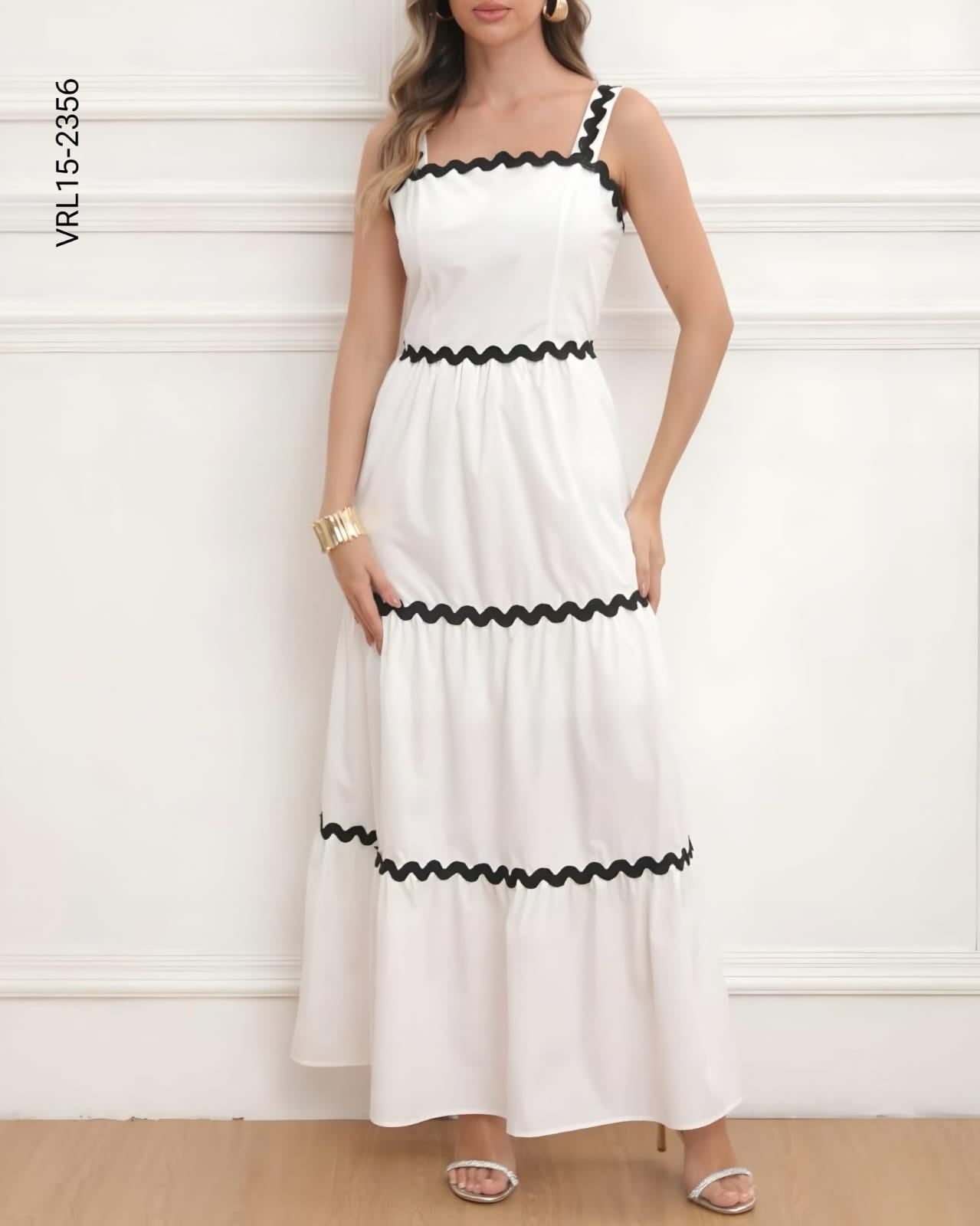 Vestido largo de tirante O 2356