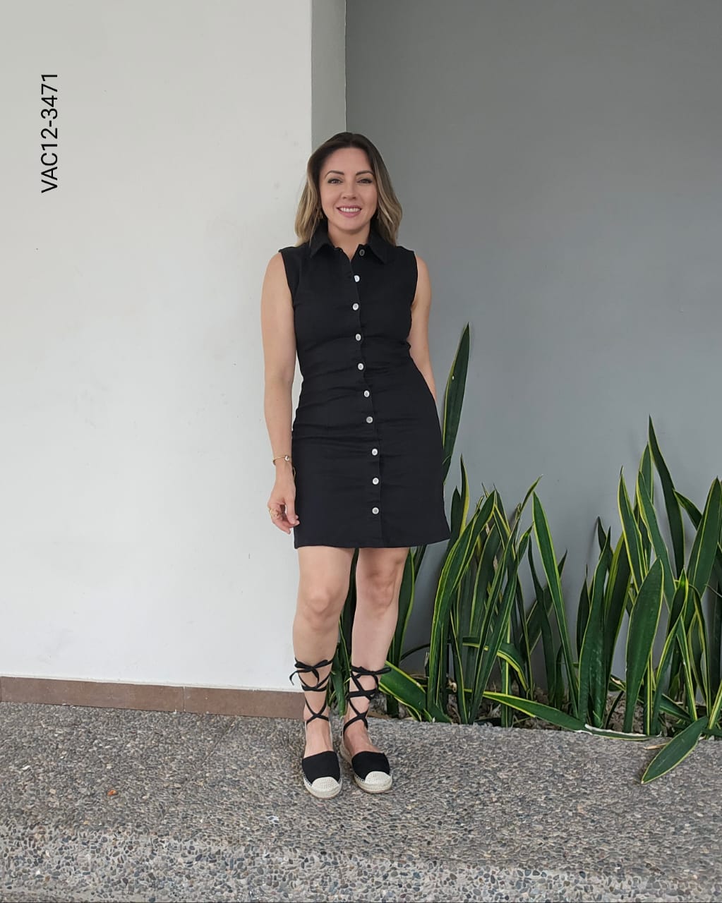 Vestido corto mezclilla con spandex L 3471