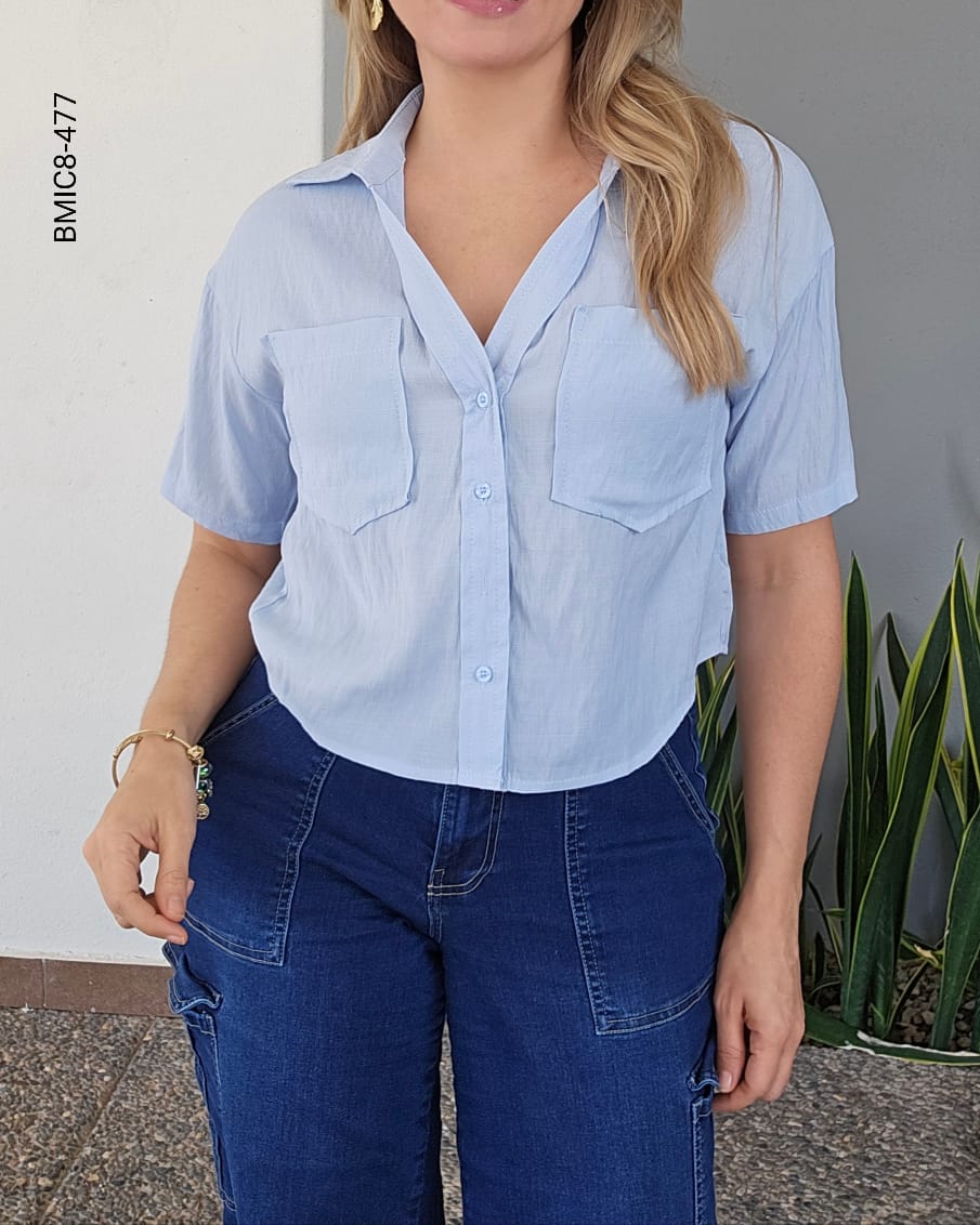Blusa camisera manga corta H 477