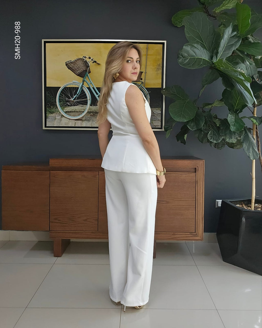 Set chaleco boton dorado y pantalon T 988