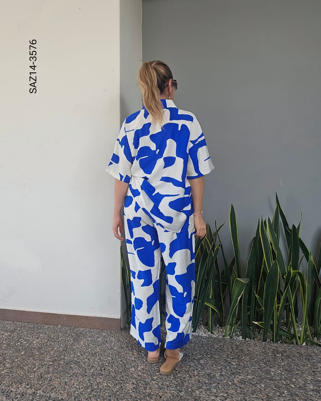 Set de blusa camisera y pantalón N 3576