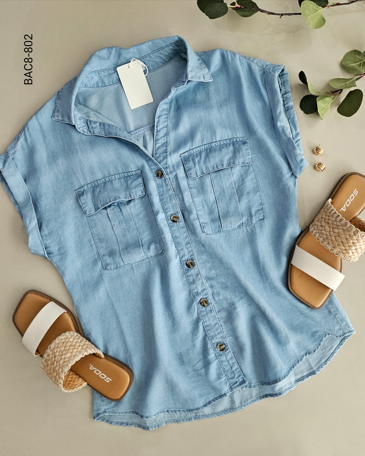 Blusa camisera manga corta H 802