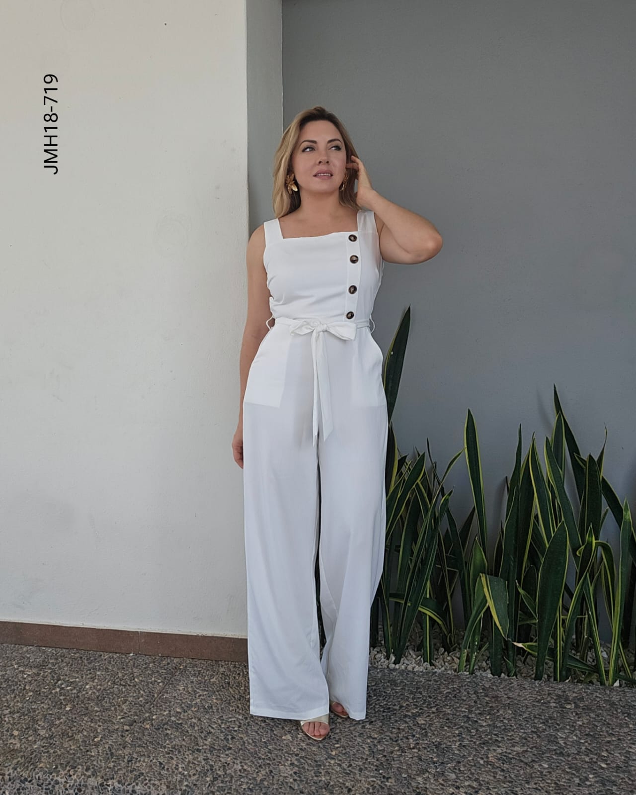 Jumper en tirantes y lazo en cintura R 719
