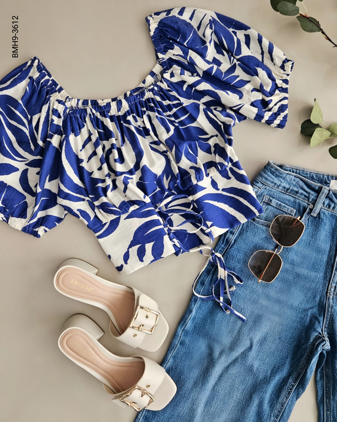 Blusa campesina mangas abullonadas I 3612