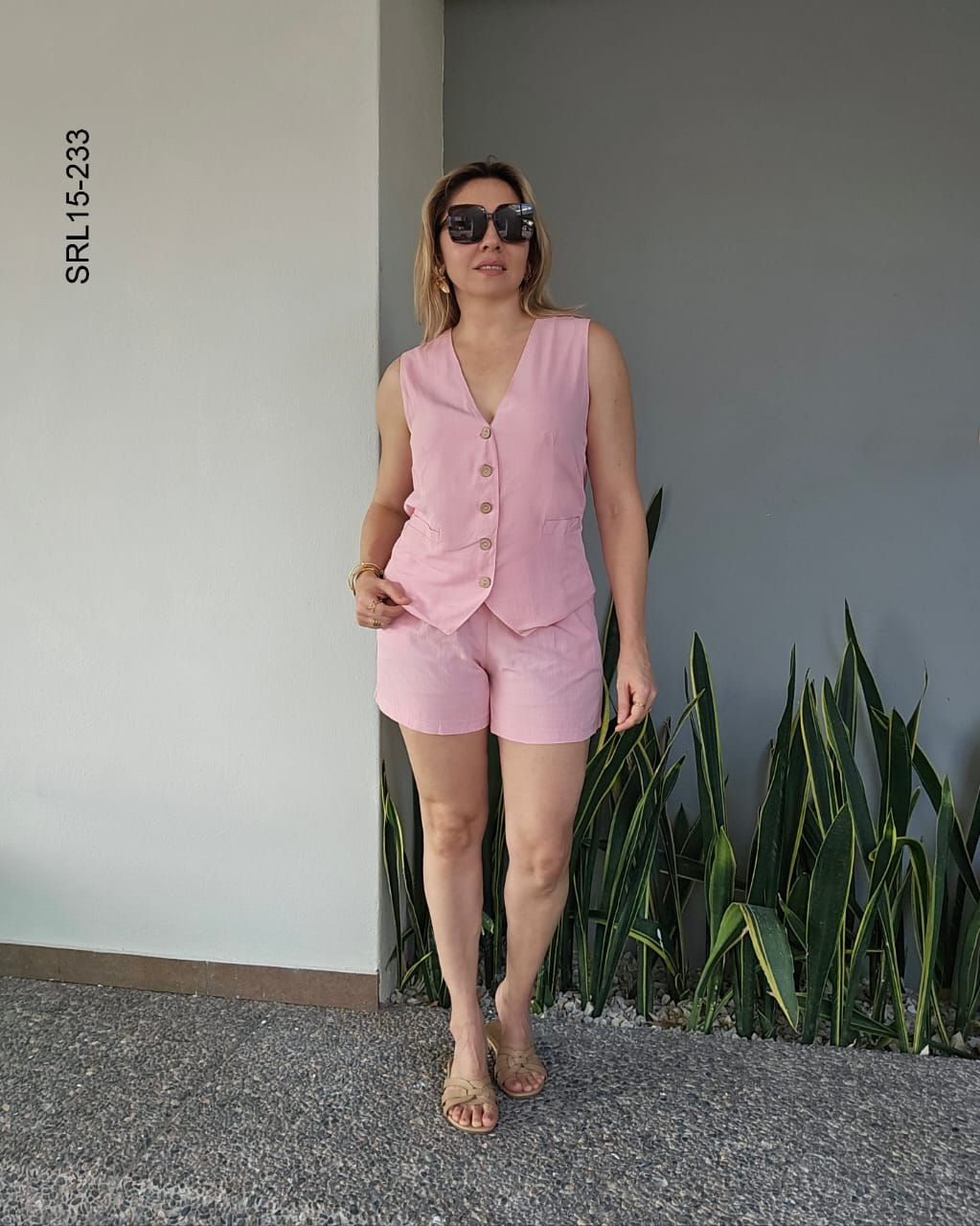 Set de chaleco y short con bolsas O 233