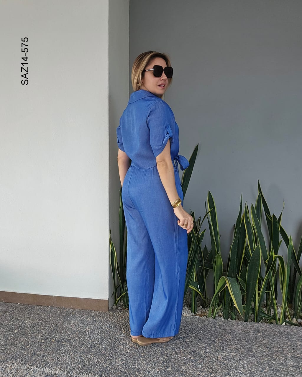 Set de blusa camisera corta y pantalon N 575