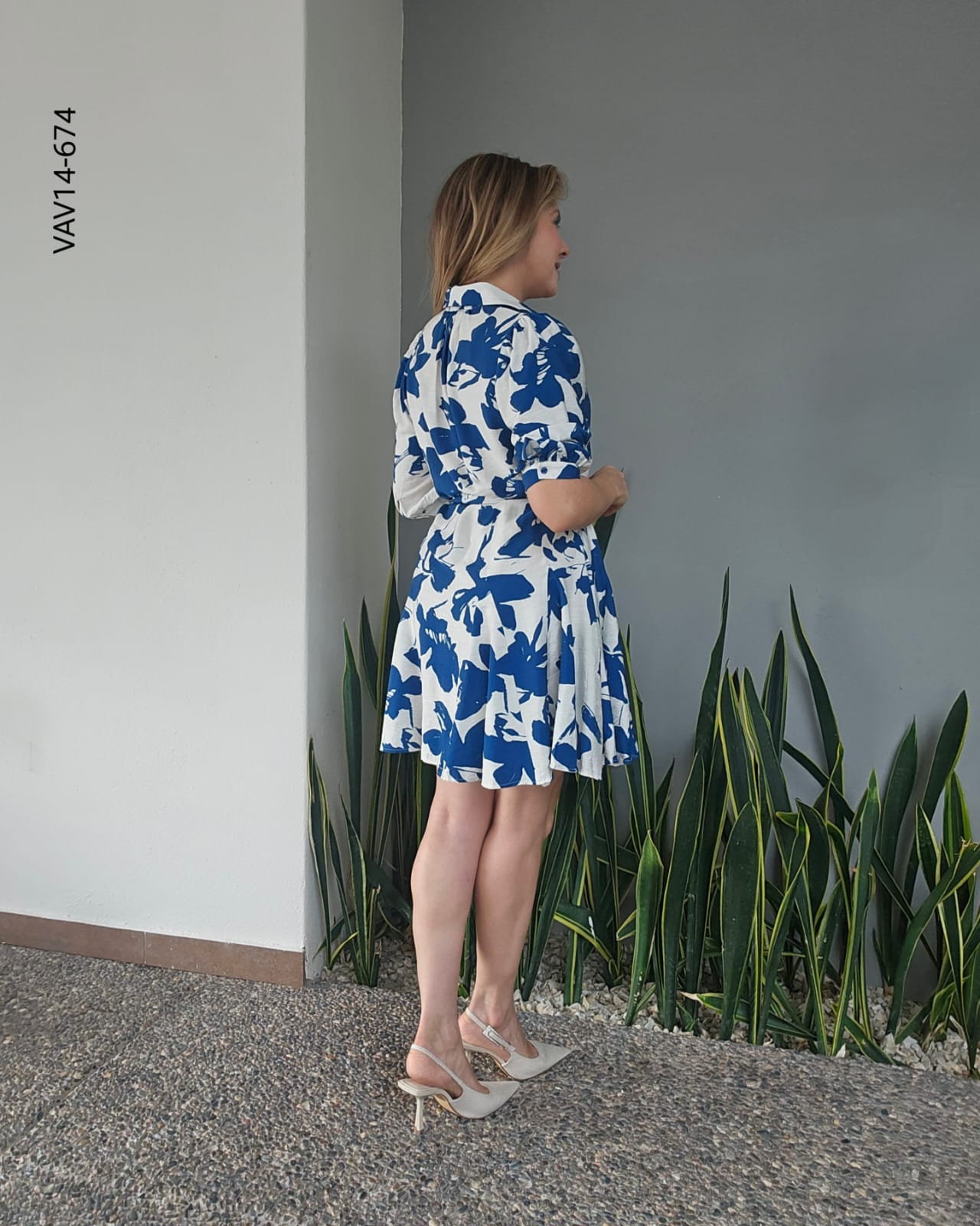 Vestido camisero estampado floral N 674