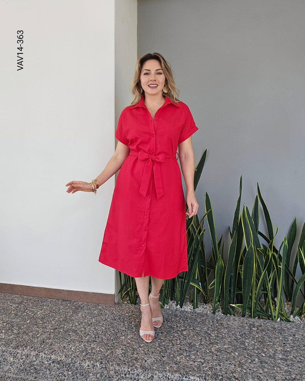 Vestido camisero botones frontales N 363