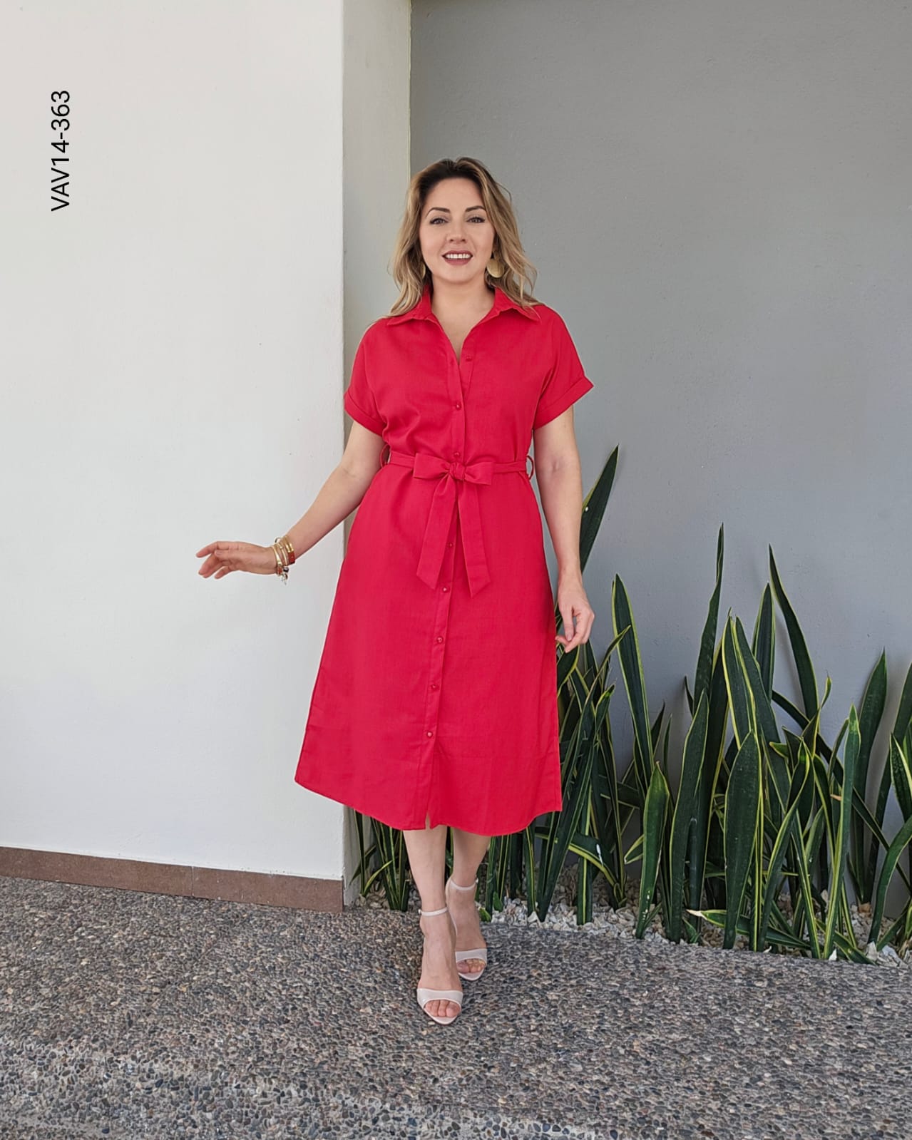 Vestido camisero botones frontales N 363